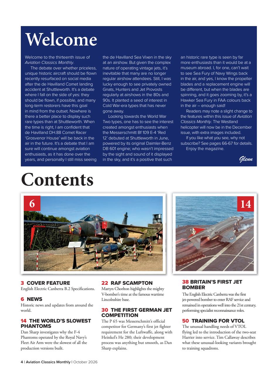 Aviation Classics Monthly Preview Pages