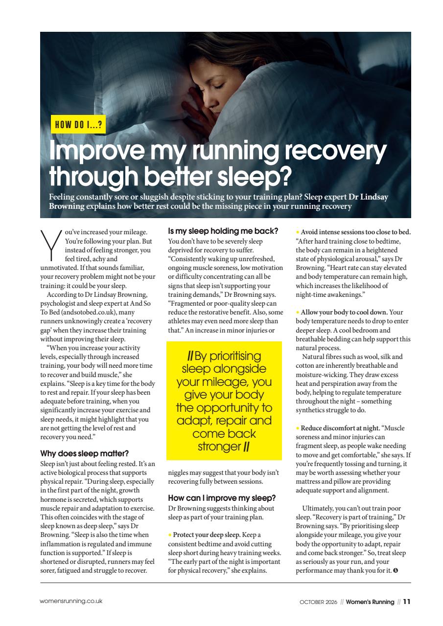 Women’s Running Preview Pages