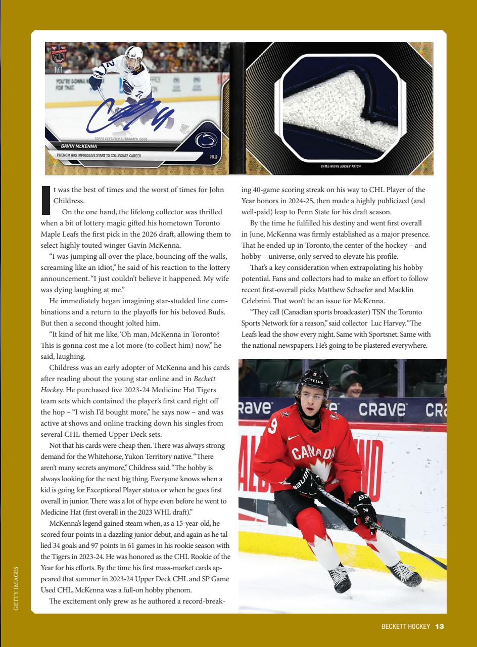 Beckett Hockey Magazine Preview Pages