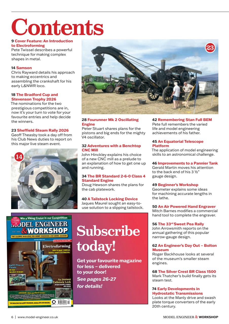 Model Engineer & Workshop Magazine Preview Pages
