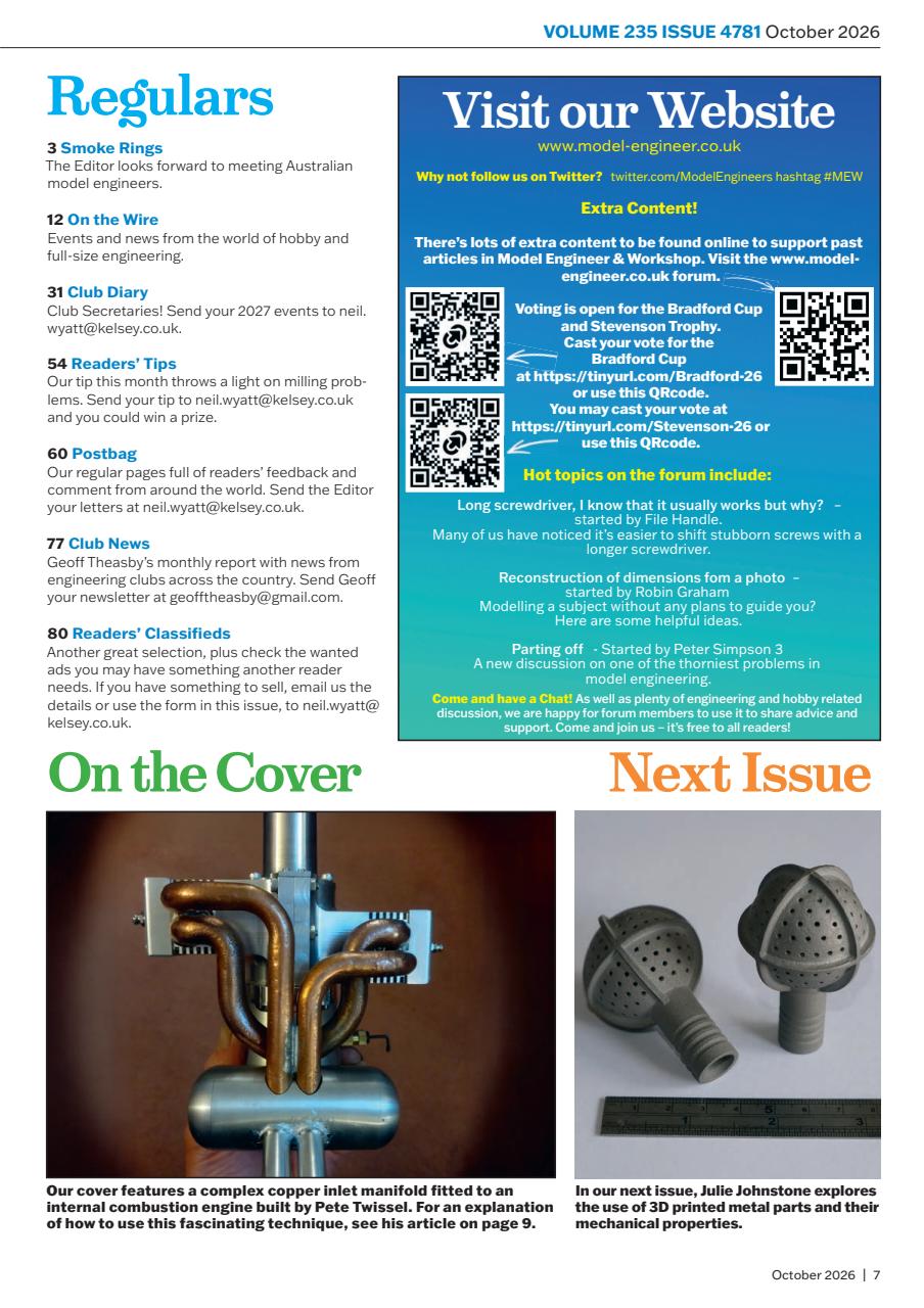 Model Engineer & Workshop Magazine Preview Pages