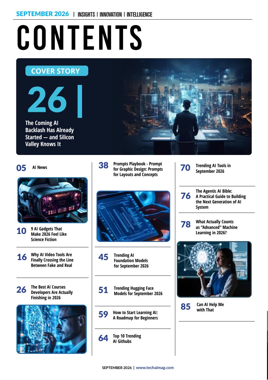 Tech AI Magazine Preview Pages