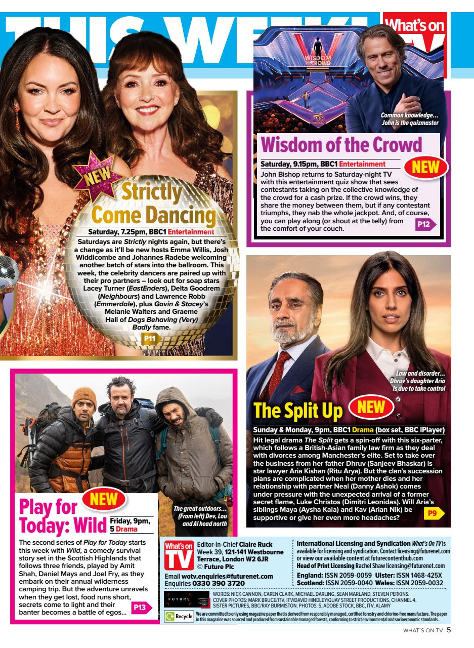 What's on TV Preview Pages