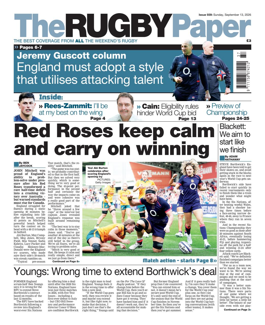The Rugby Paper Preview Pages