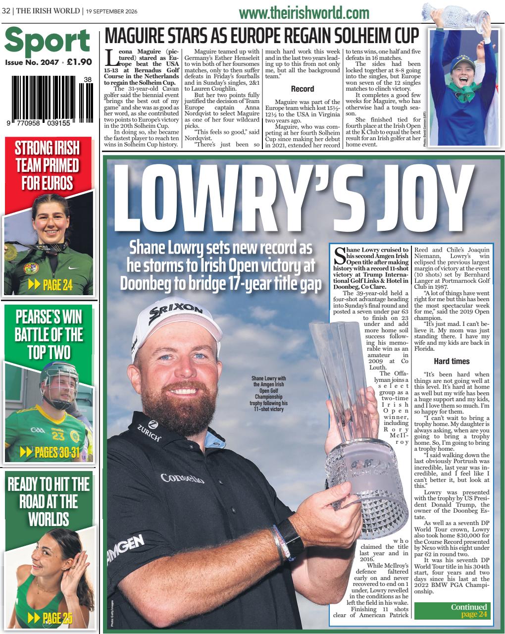 Irish World Preview Pages
