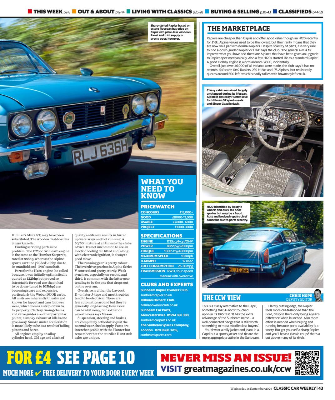Classic Car Weekly Preview Pages