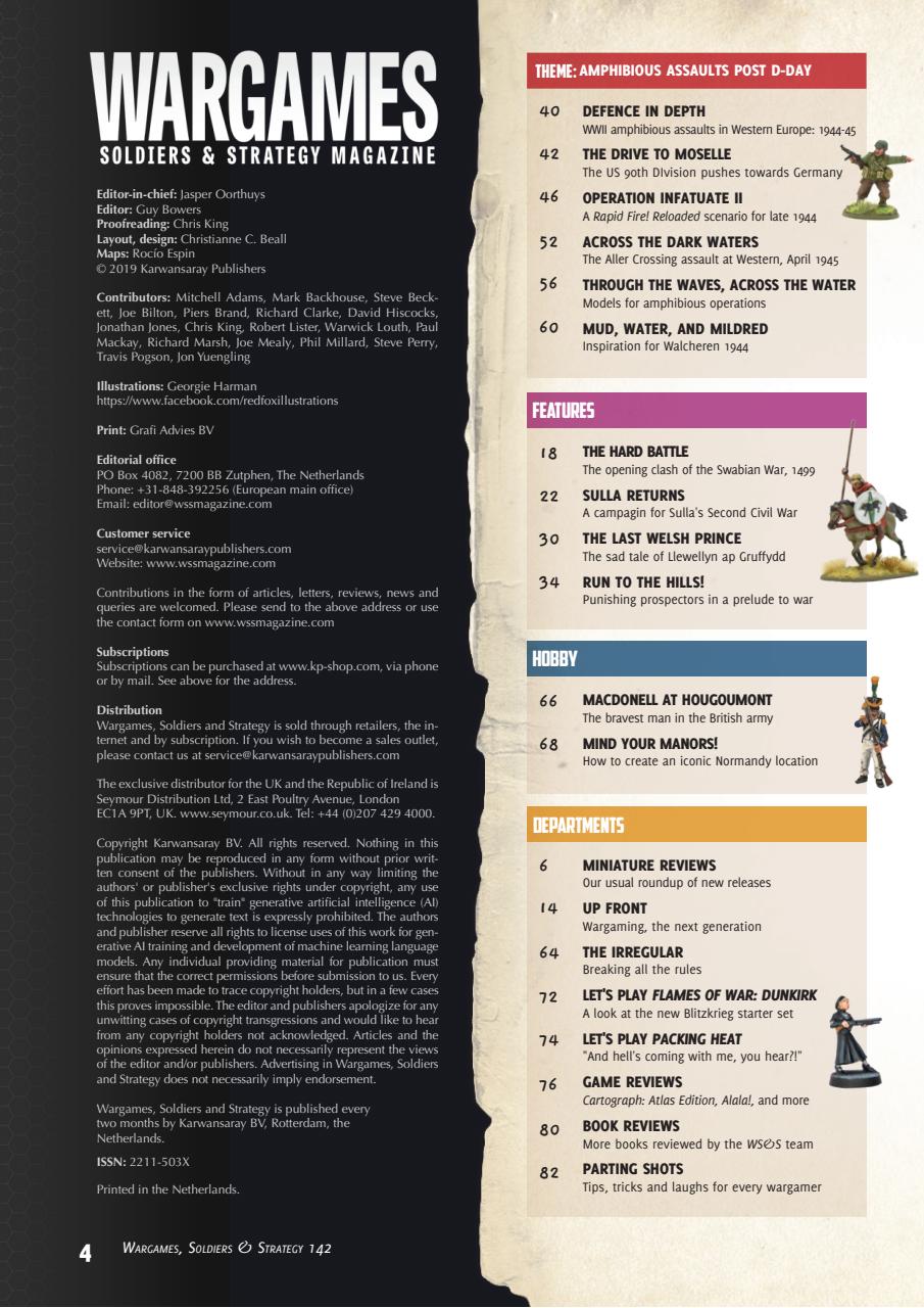 Wargames, Soldiers & Strategy Preview Pages