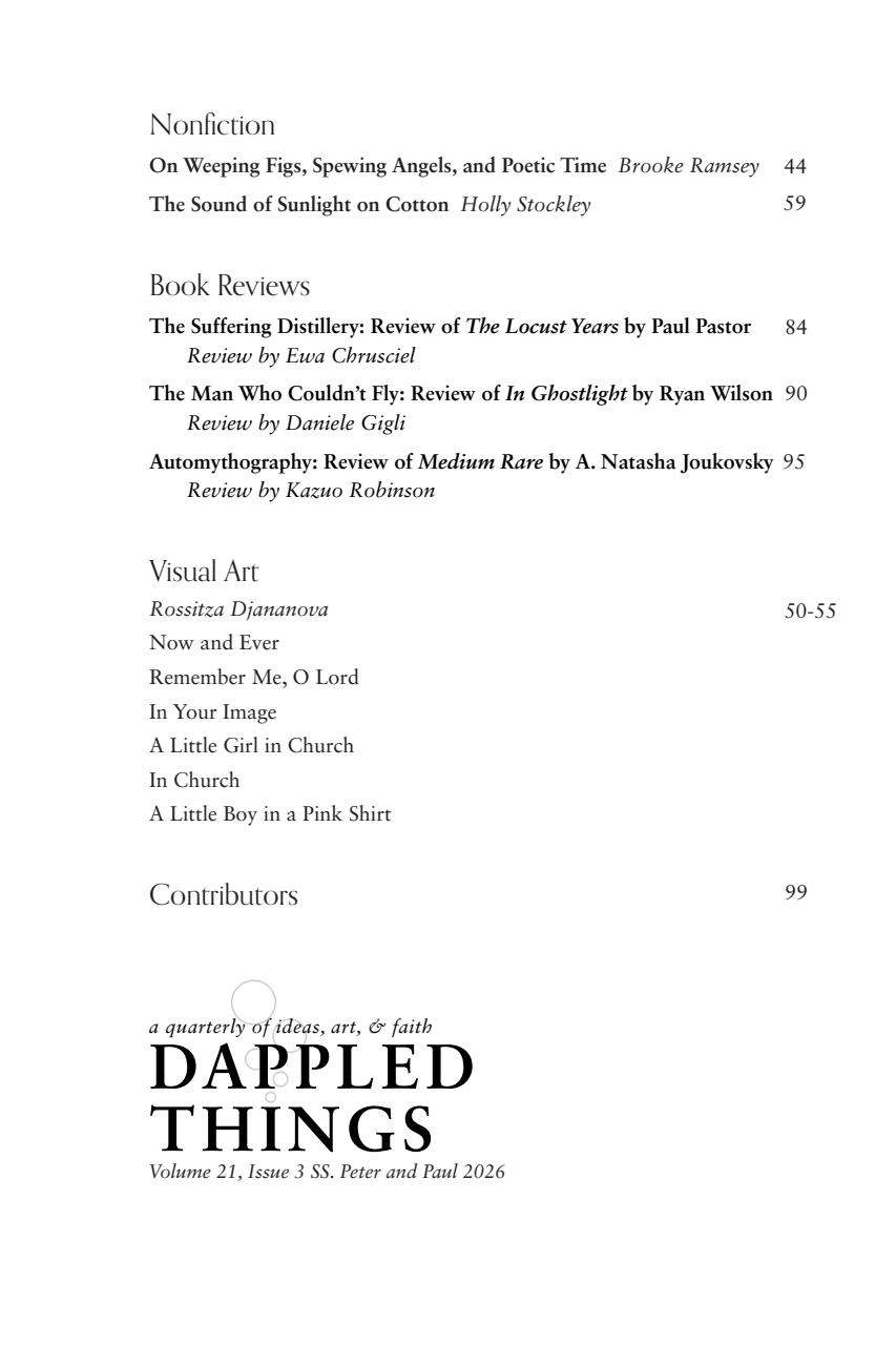 Dappled Things Preview Pages