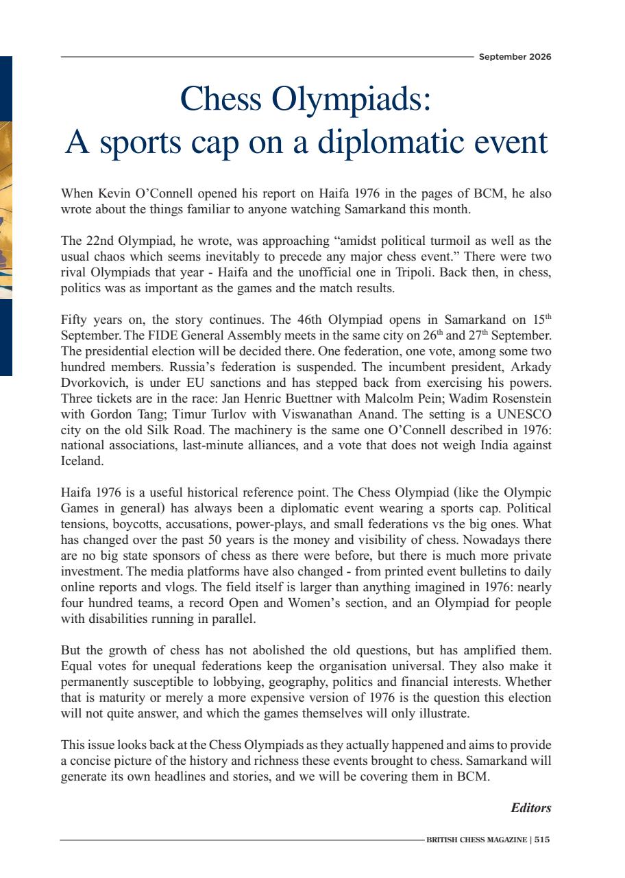 British Chess Magazine Preview Pages