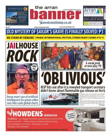 Arran Banner issue Friday, September 18, 2026