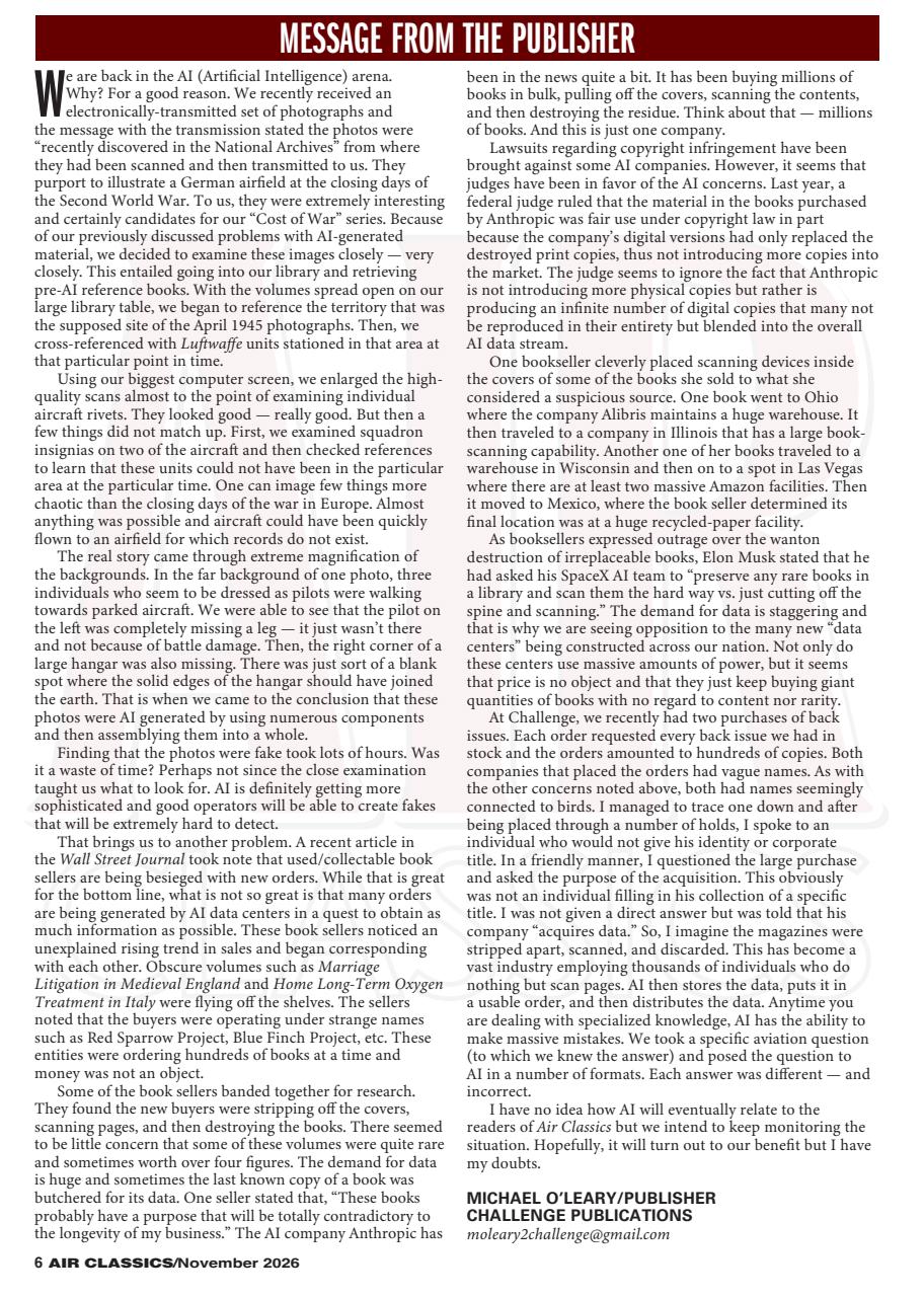 Air Classics - Where History Flies Preview Pages