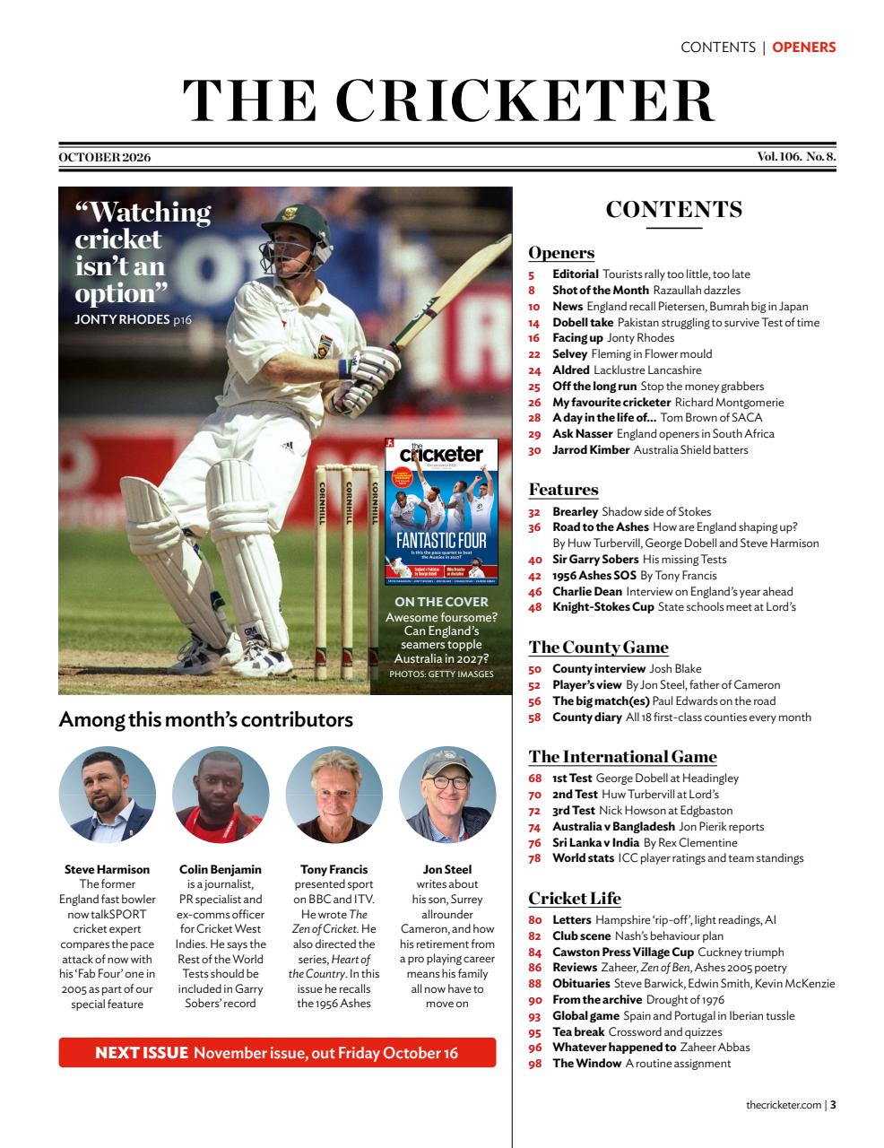 The Cricketer Magazine Preview Pages