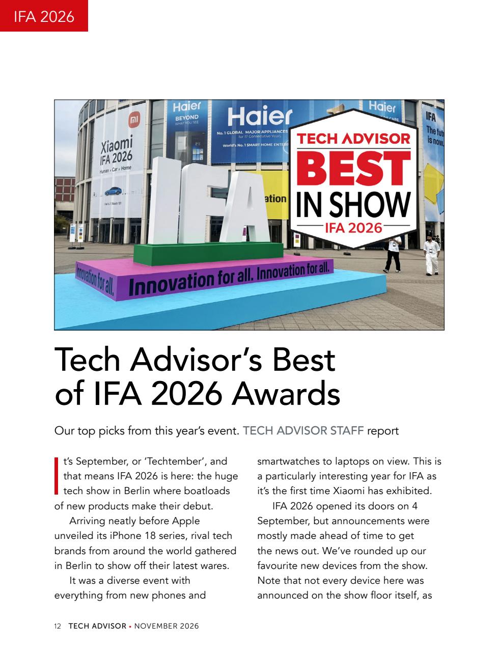 Tech Advisor Preview Pages