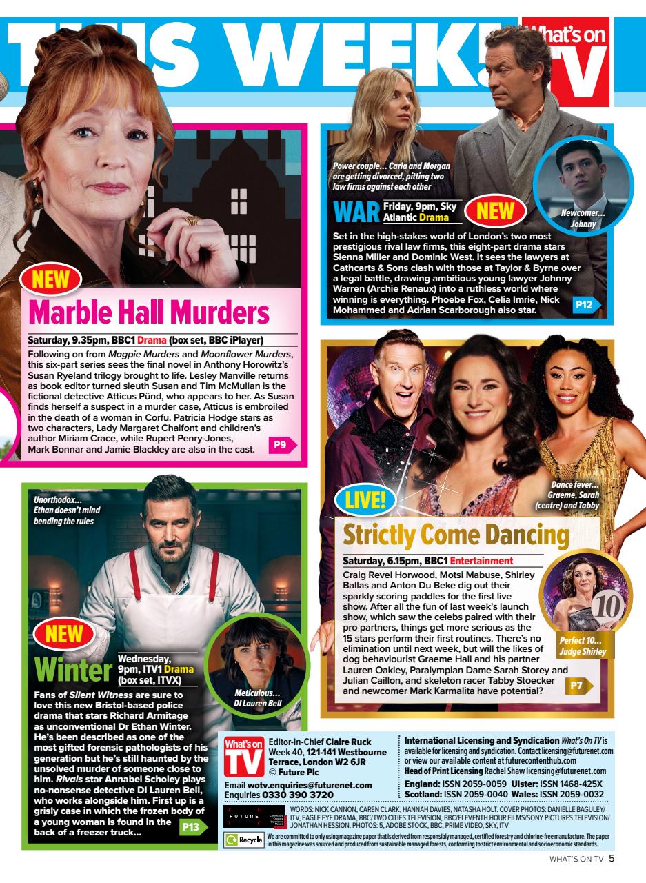 What's on TV Preview Pages