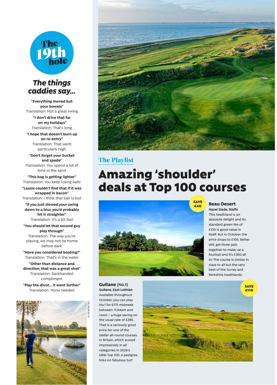 Today's Golfer Preview Pages