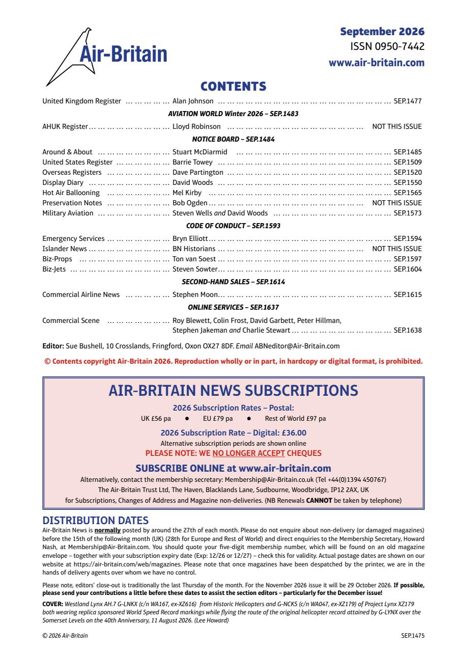 Air Britain News Preview Pages