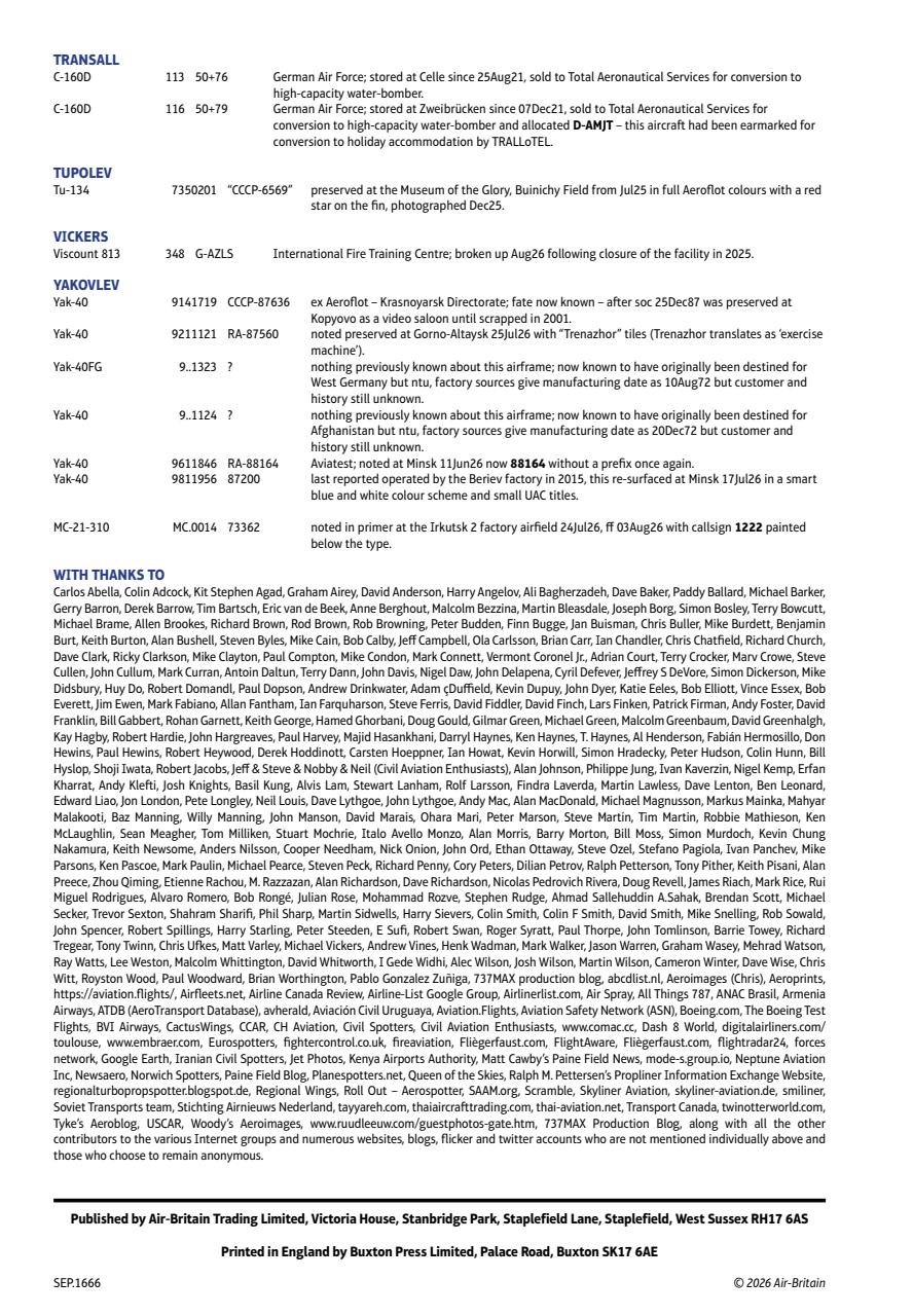 Air Britain News Preview Pages