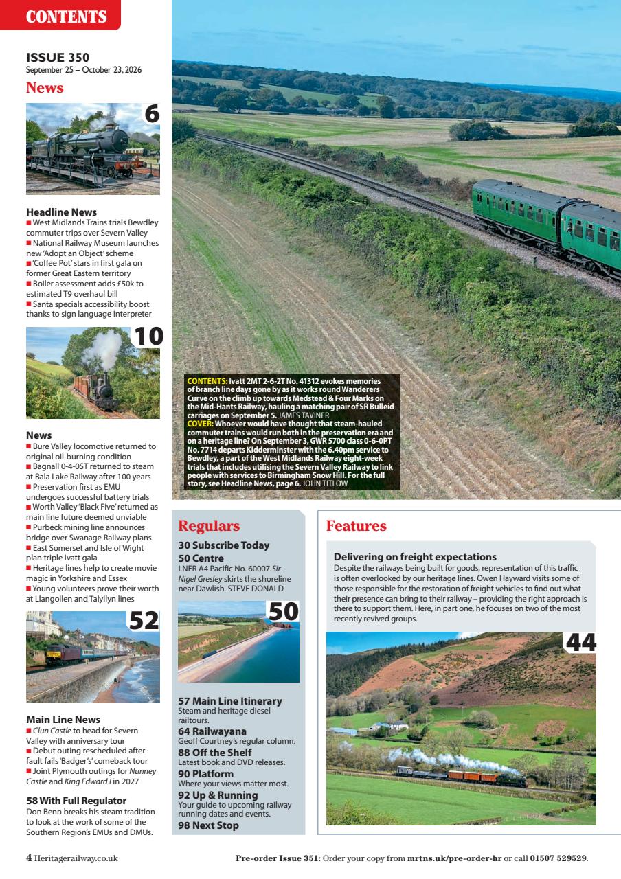 Heritage Railway Preview Pages