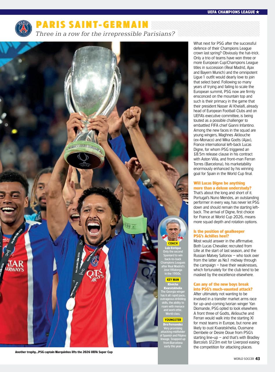 World Soccer Preview Pages
