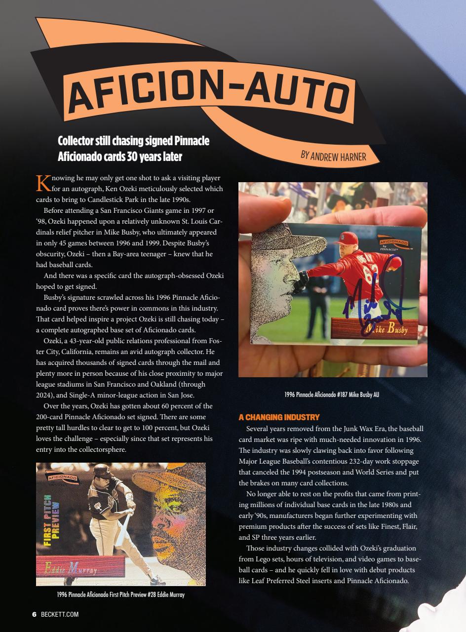 Beckett Baseball Magazine Preview Pages
