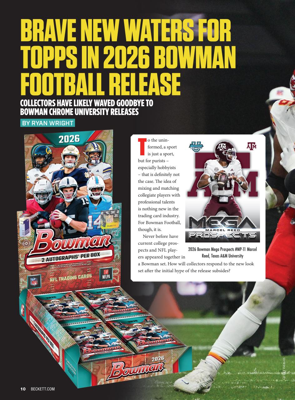 Beckett Football Magazine Preview Pages