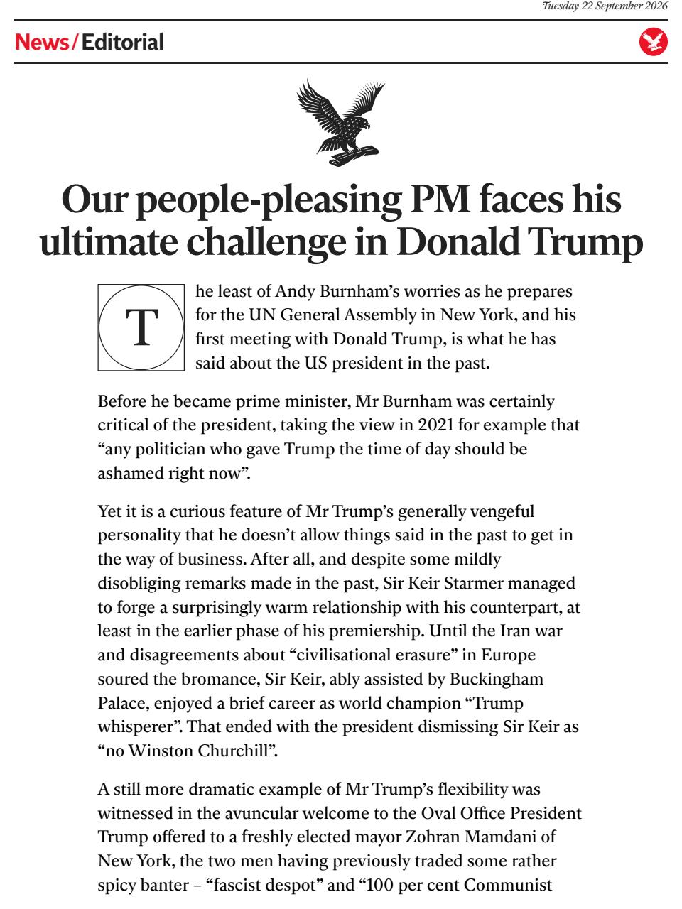 The Independent Daily Edition Newspaper Preview Pages