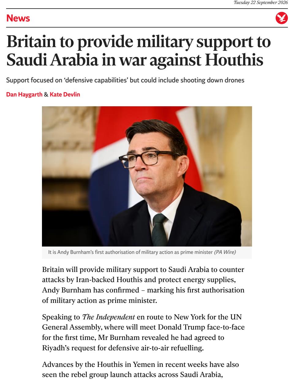 The Independent Daily Edition Newspaper Preview Pages