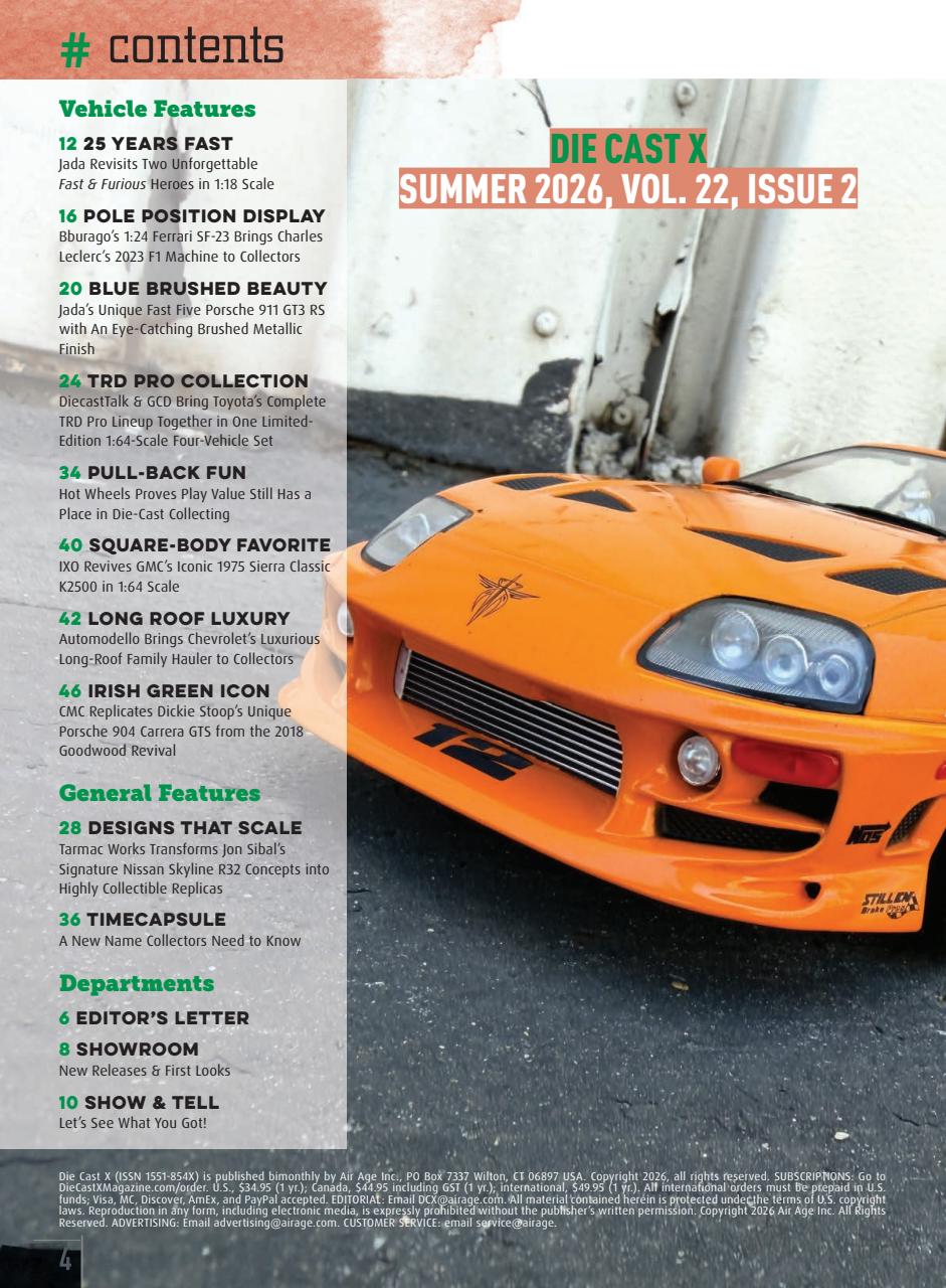Die Cast X Magazine Preview Pages