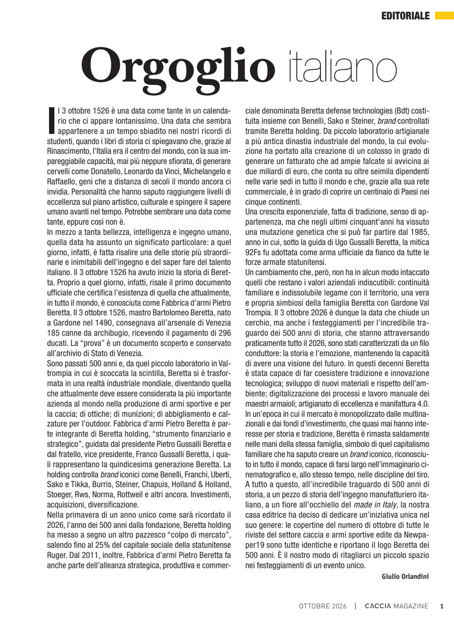 Caccia Magazine Preview Pages