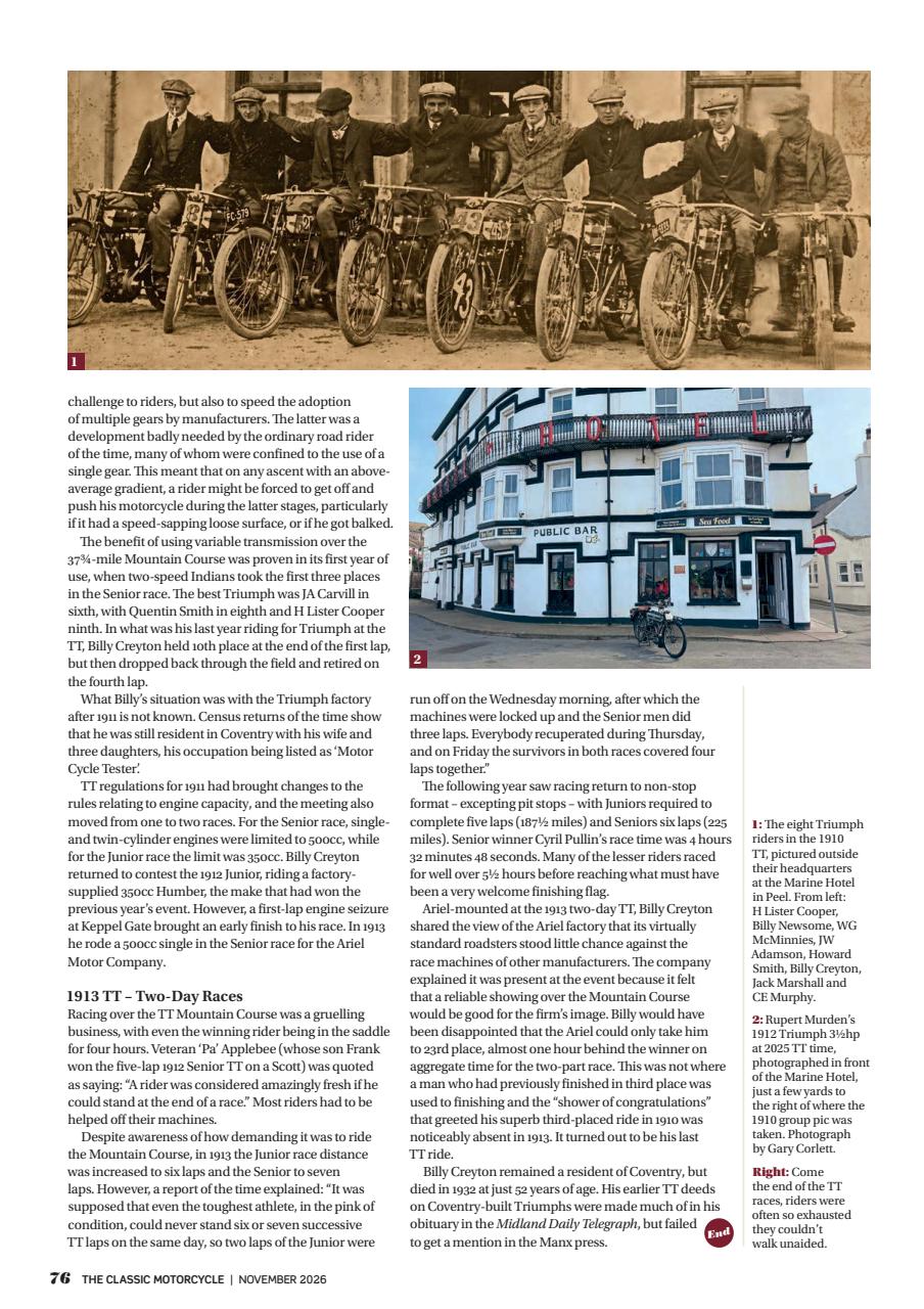 The Classic MotorCycle Preview Pages
