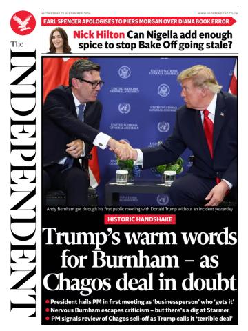 The Independent Daily Edition Newspaper issue Wednesday, 23 September 2026