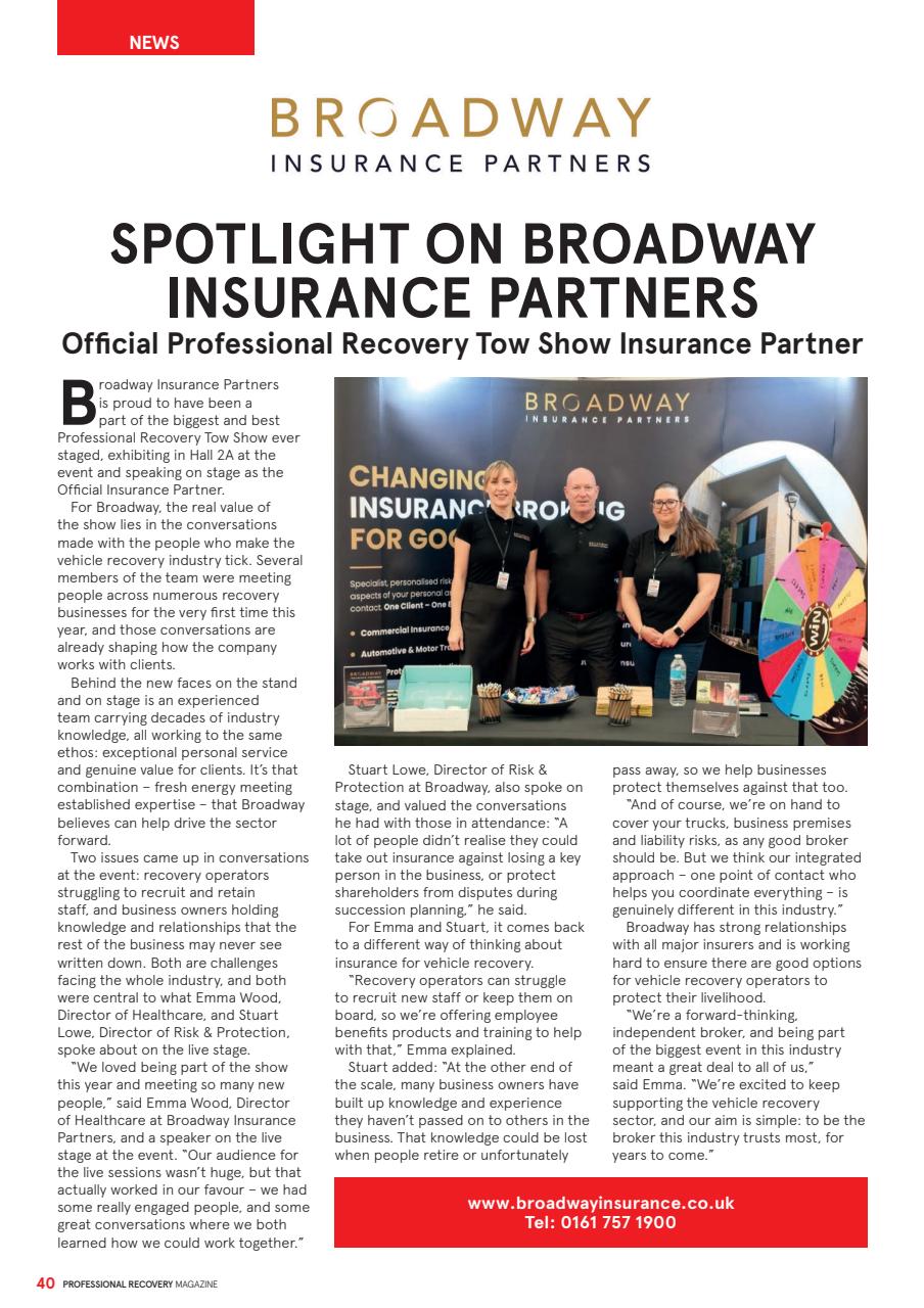 Professional Recovery Magazine Preview Pages