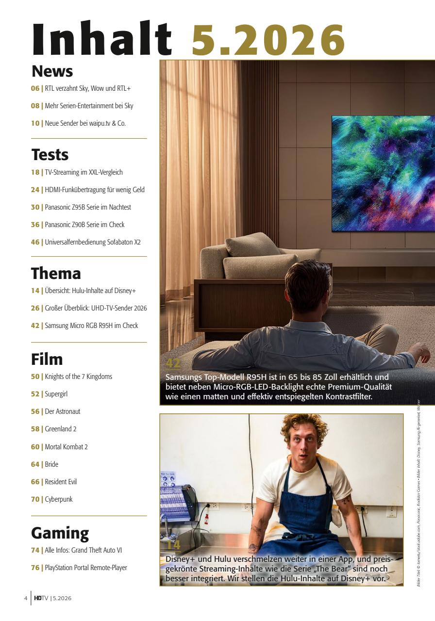 HDTV Preview Pages
