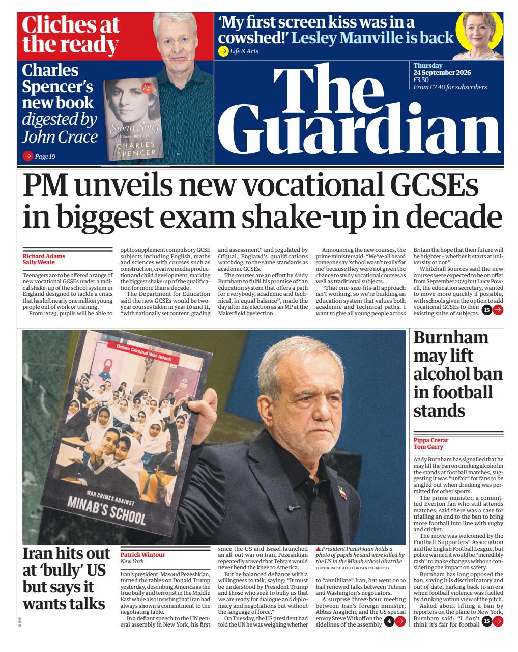 The Guardian Newspaper Preview Pages