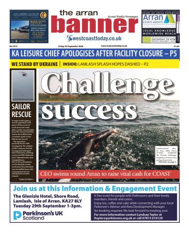 Arran Banner issue Friday, September 25, 2026