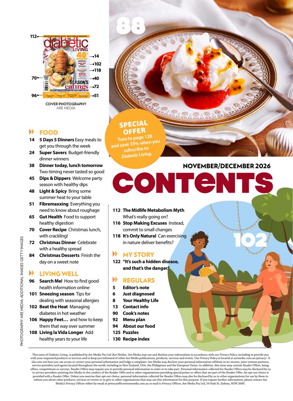 Diabetic Living Preview Pages