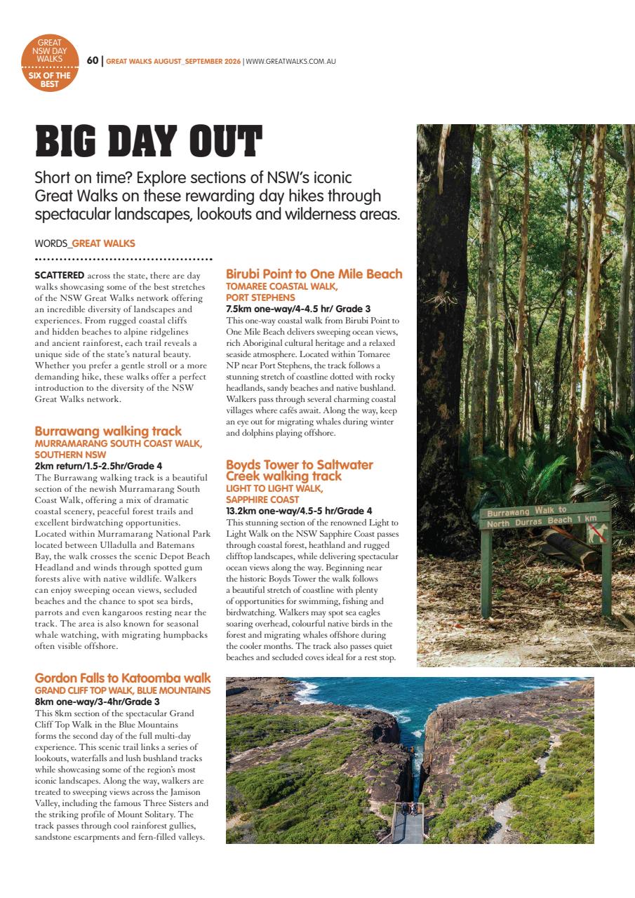 Great Walks Preview Pages