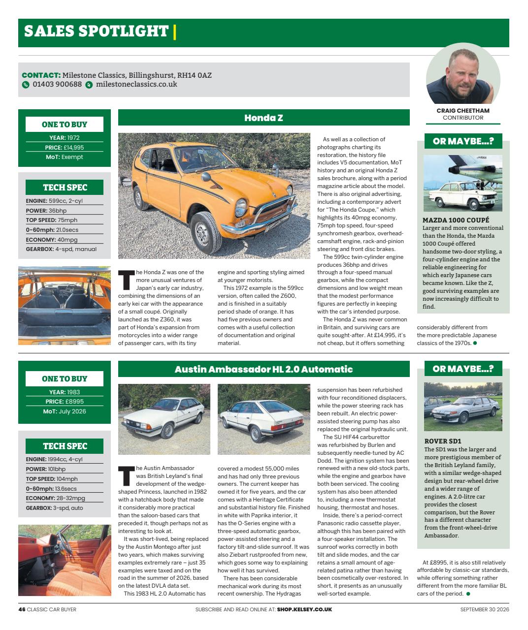 Classic Car Buyer Preview Pages