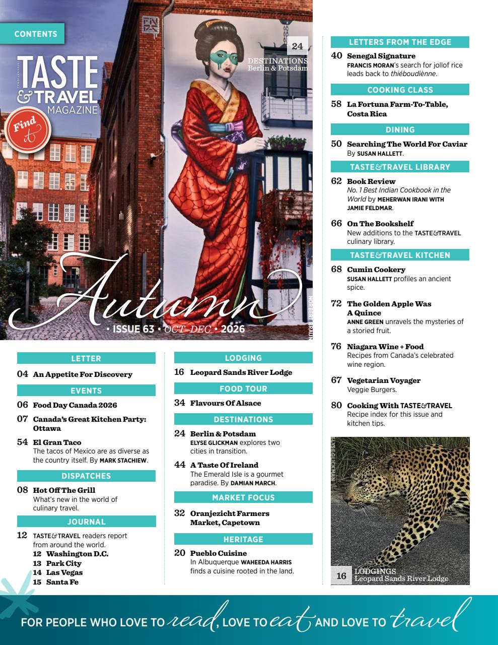 Taste & Travel International Preview Pages