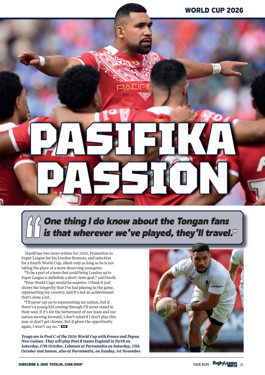 Rugby League World Preview Pages