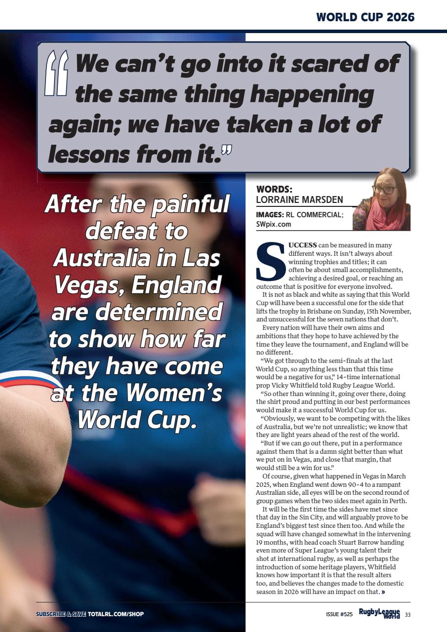 Rugby League World Preview Pages