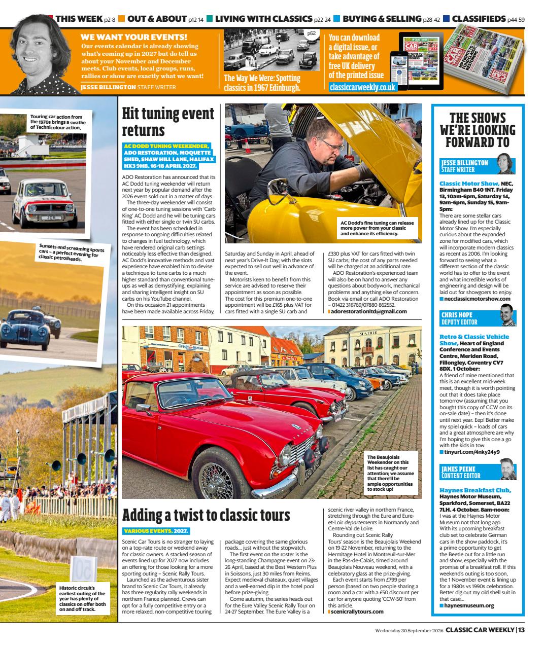 Classic Car Weekly Preview Pages