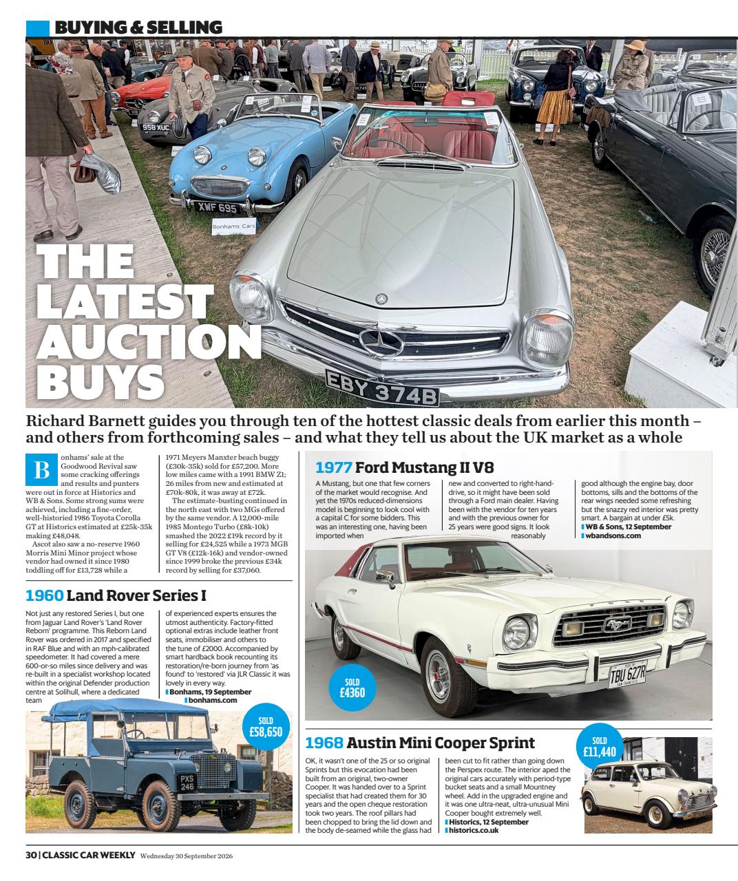 Classic Car Weekly Preview Pages