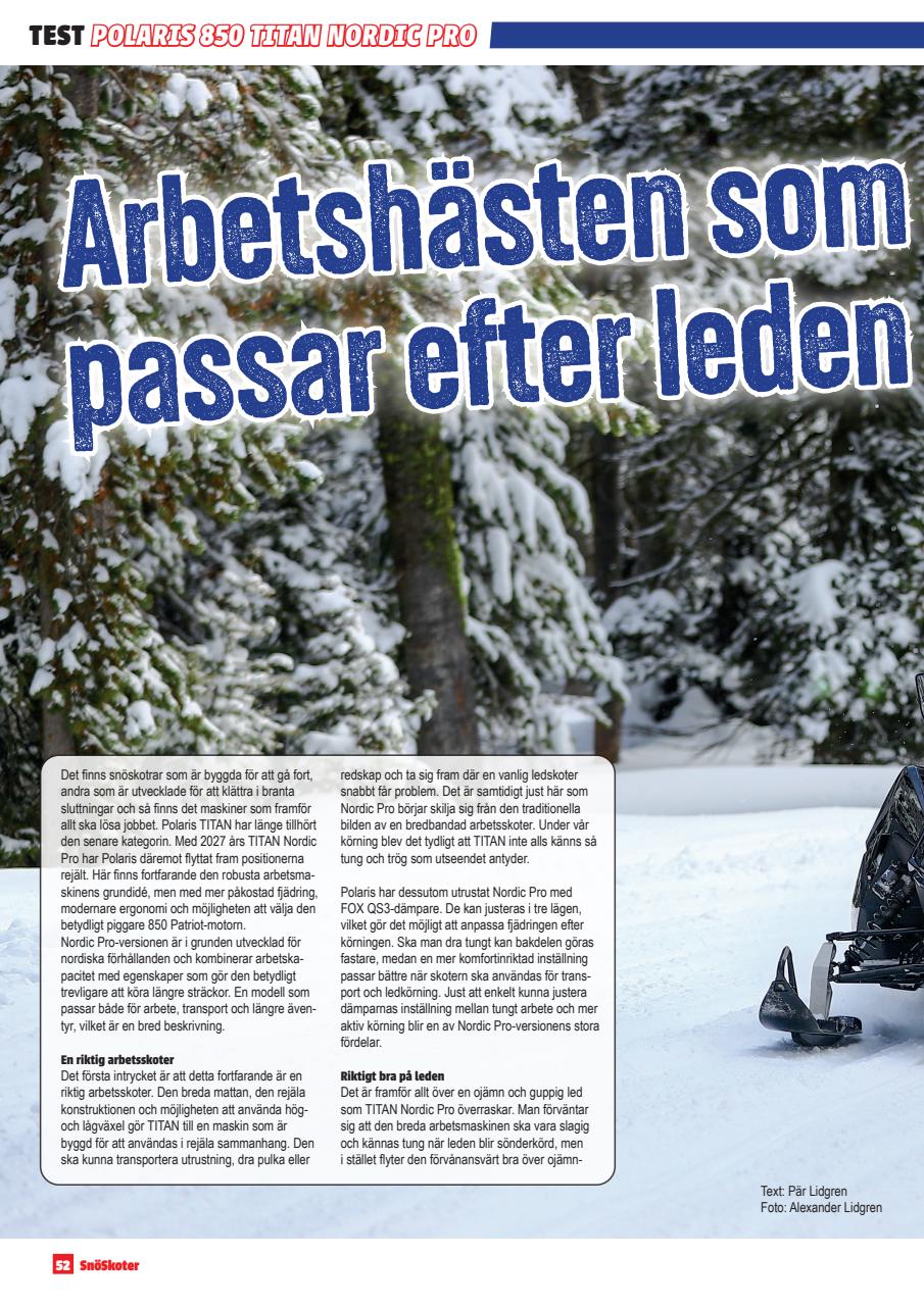 Tidningen Snöskoter Preview Pages