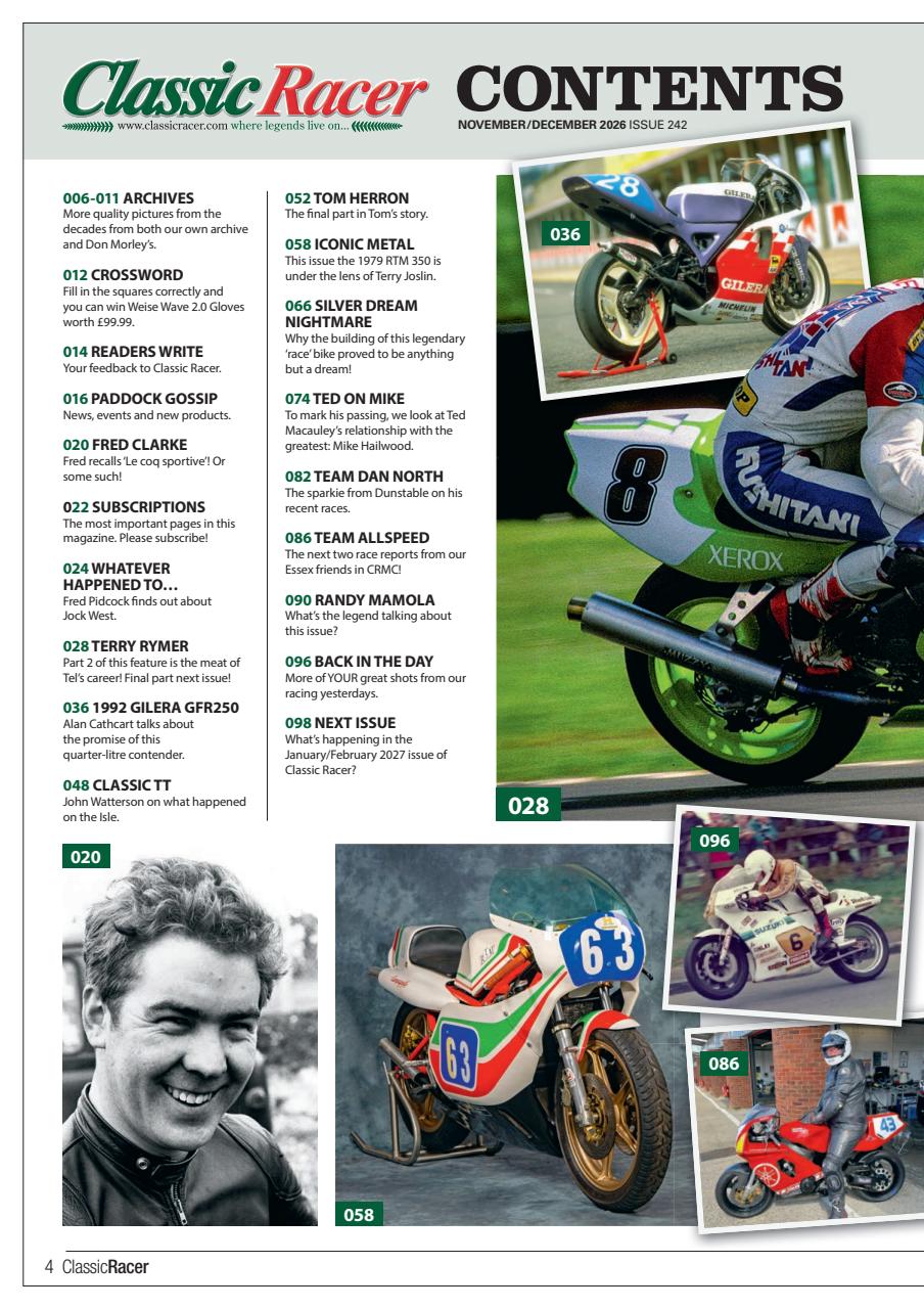 Classic Racer Preview Pages