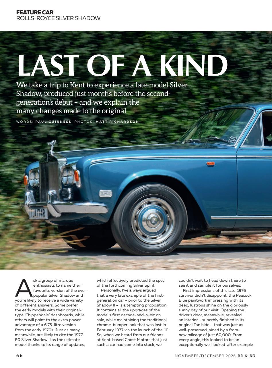 Rolls-Royce & Bentley Driver Preview Pages