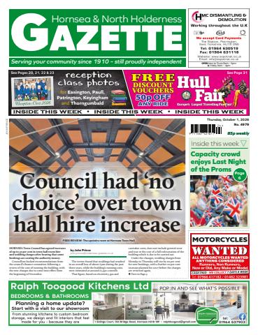 Hornsea Gazette October 1, 2026 issue Hornsea Gazette October 1, 2026