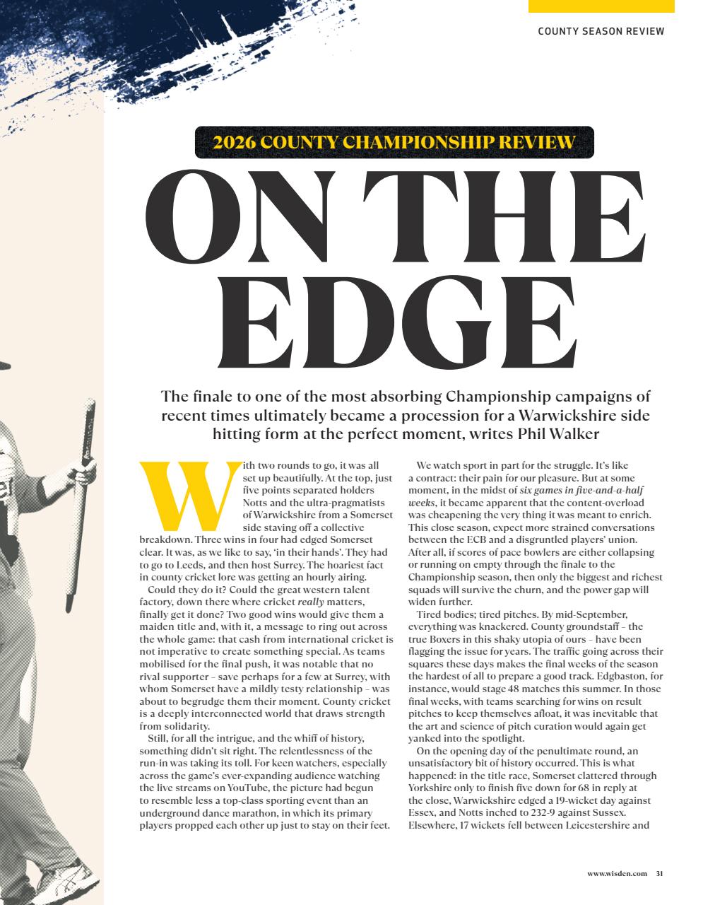 Wisden Cricket Monthly Preview Pages