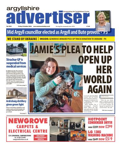 Argyllshire Advertiser issue Friday, October 02, 2026