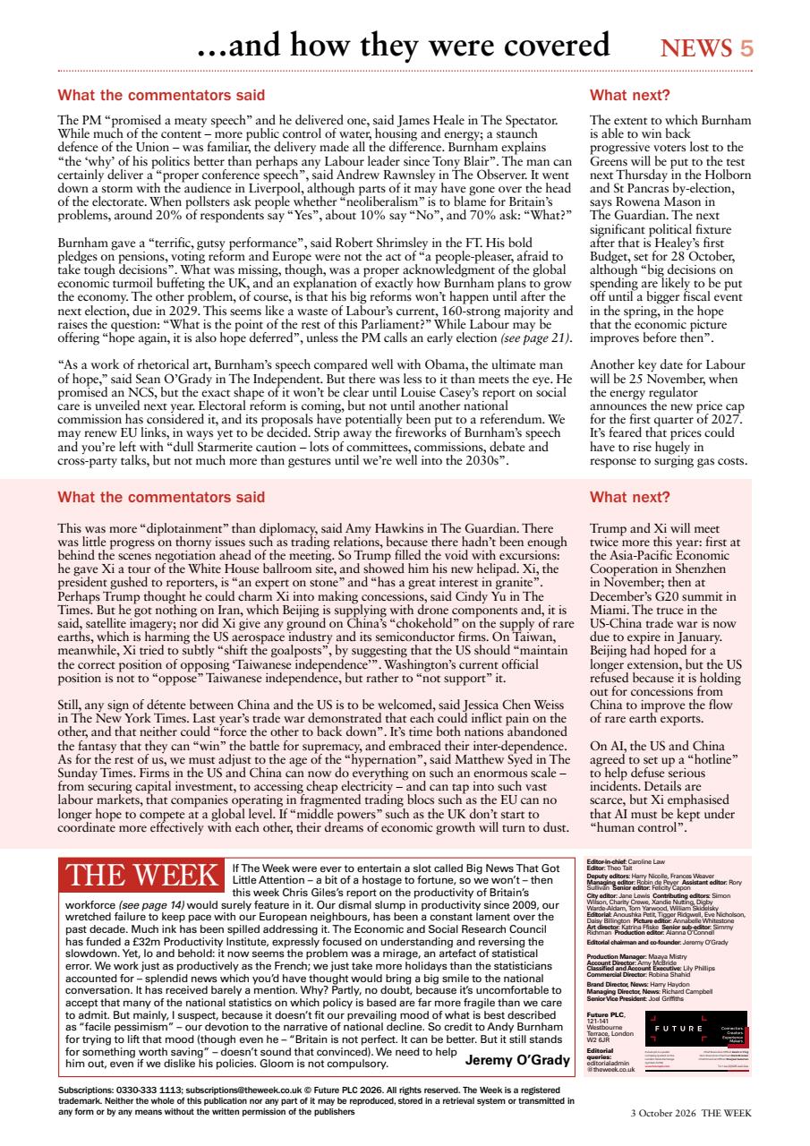 The Week Preview Pages